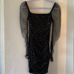 Shein Black Sheer dress